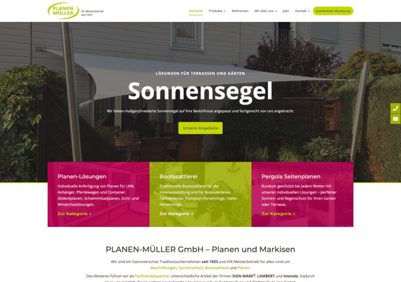 PLANEN-MÜLLER GmbH Website